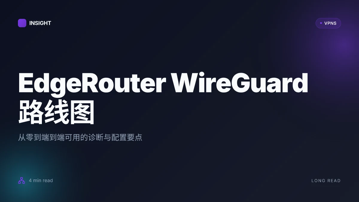 Ubiquiti edgerouter WireGuard setup:从零到可用的端到端路线图