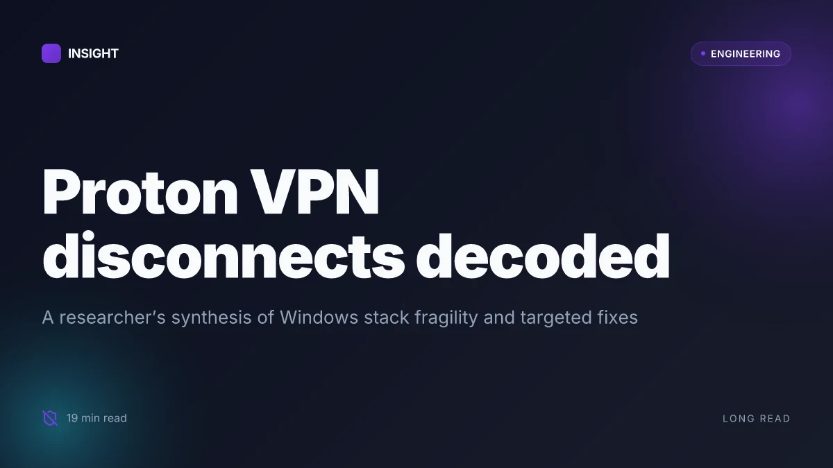Why does Proton VPN keep disconnecting? here’s how to fix it